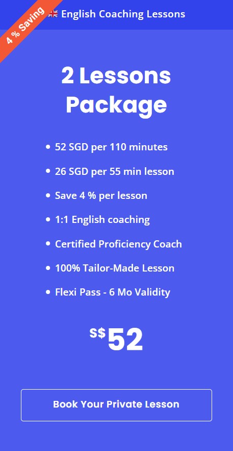 ENGLISH CORE ORAL SKILLS QUICK BOOST - (2x 55-Min. Lessons)